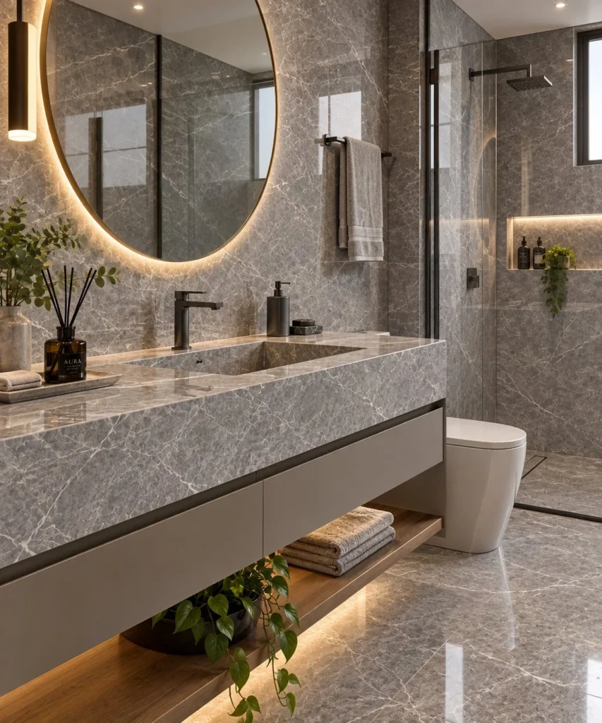 Grigio Imperiale aplicado em ambiente